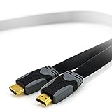 CSL - cavo HDMI piatto da 10m metri ultrapiatto High-End 1.4a con Ethernet rete - Full HD 1080p - 2160p e 3D